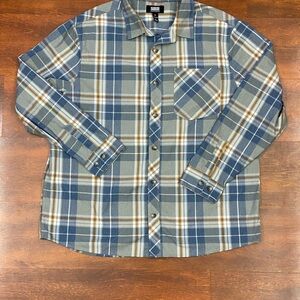 Men's Blue Plaid Shirt